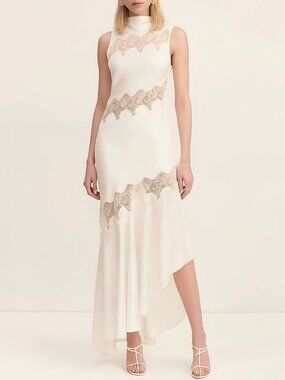 sequin lace halter dress Blue Halter Mermaid Sequin Lace Long Prom Dress with Slit, PD25821 –  JLDressCA main image 1